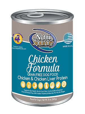 An image of Tuffy’s Pet Foods – NutriSource – Chicken Grain Free Dog Food Cans (12 / 13 Oz.)