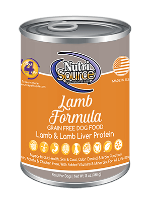 An image of Tuffy’s Pet Foods – NutriSource – Lamb Grain Free Dog Food Cans (12 / 13 Oz.)