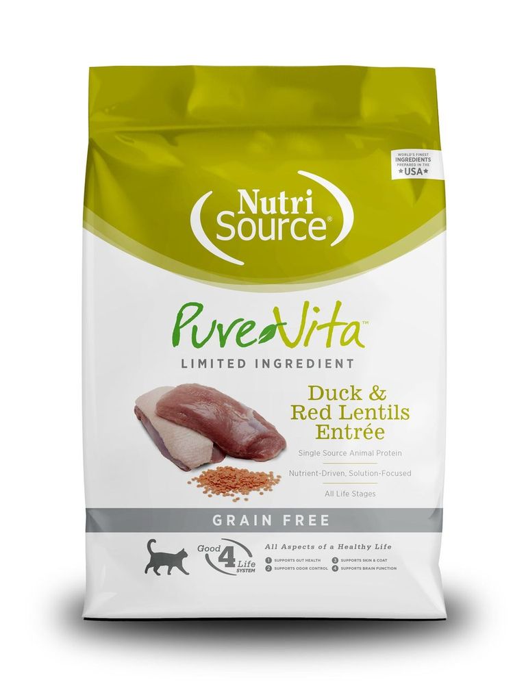 An image of Tuffy's Pet Foods - PureVita - Duck & Red Lentils Grain Free Cat Food (15 Lbs.)