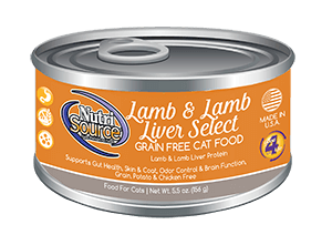 An image of Tuffy’s Pet Foods – NutriSource – Lamb & Lamb Liver Select Grain Free Cat Food Cans (12 / 5.5 Oz.)