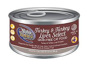 An image of Tuffy’s Pet Foods – NutriSource – Turkey & Turkey Liver Select Grain Free Cat Food Cans (12 / 5.5 Oz.)