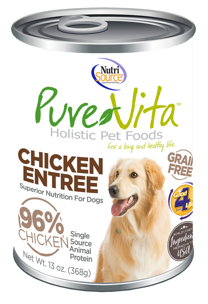 An image of Tuffy’s Pet Foods – PureVita – Chicken & Chicken Liver Dog Grain Free Food Cans (12 / 13 Oz.)