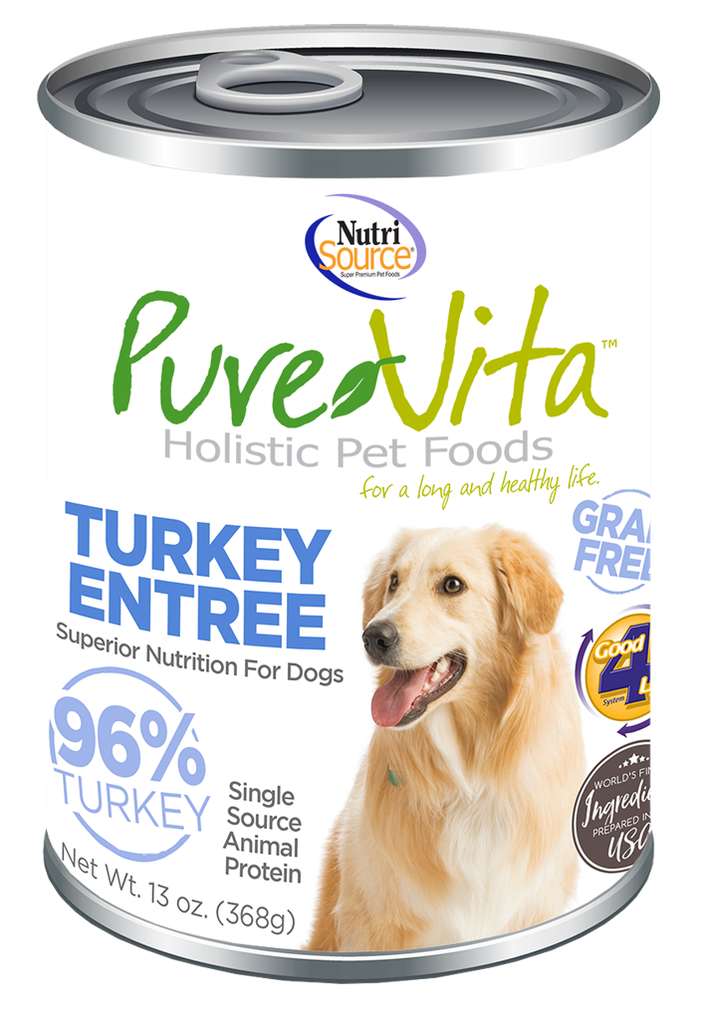 An image of Tuffy’s Pet Foods – PureVita – Turkey & Turkey Liver Grain Free Dog Food Cans (12 / 13 Oz.)