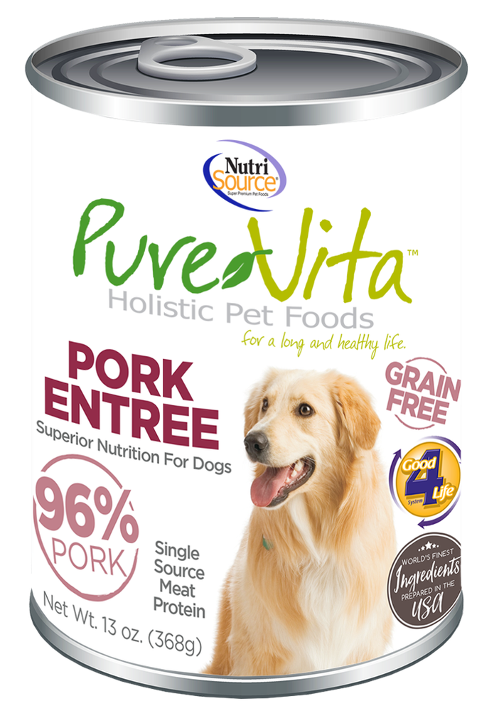 An image of Tuffy’s Pet Foods – PureVita – Pork & Pork Liver Grain Free Dog Food Cans (12 / 13 Oz.)