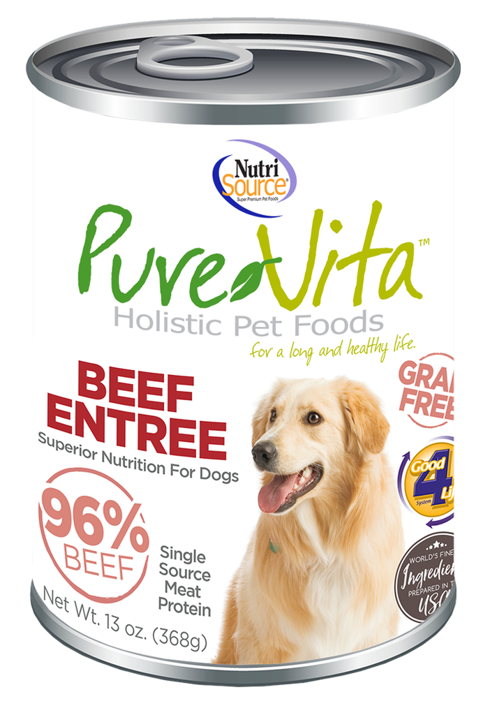 An image of Tuffy’s Pet Foods – PureVita – Beef & Beef Liver Grain Free Dog Food Cans (12 / 13 Oz.)