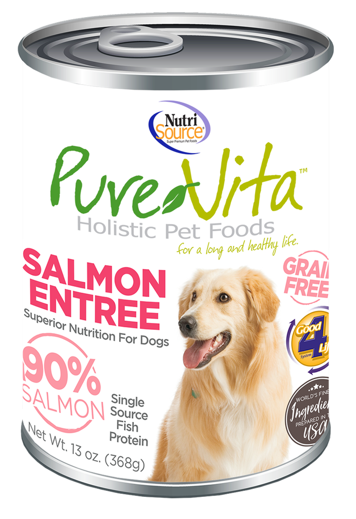 An image of Tuffy’s Pet Foods – PureVita – Salmon Grain Free Dog Food Cans (12 / 13 Oz.)