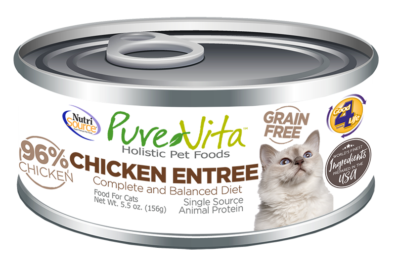 An image of Tuffy's Pet Foods - PureVita - Chicken & Chicken Liver Grain Free Cat Food Cans (12 / 5.5 Oz.)