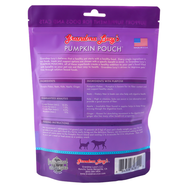 An image of Grandma Lucy’s – Pumpkin Pouch DIGESTIVE – 6oz