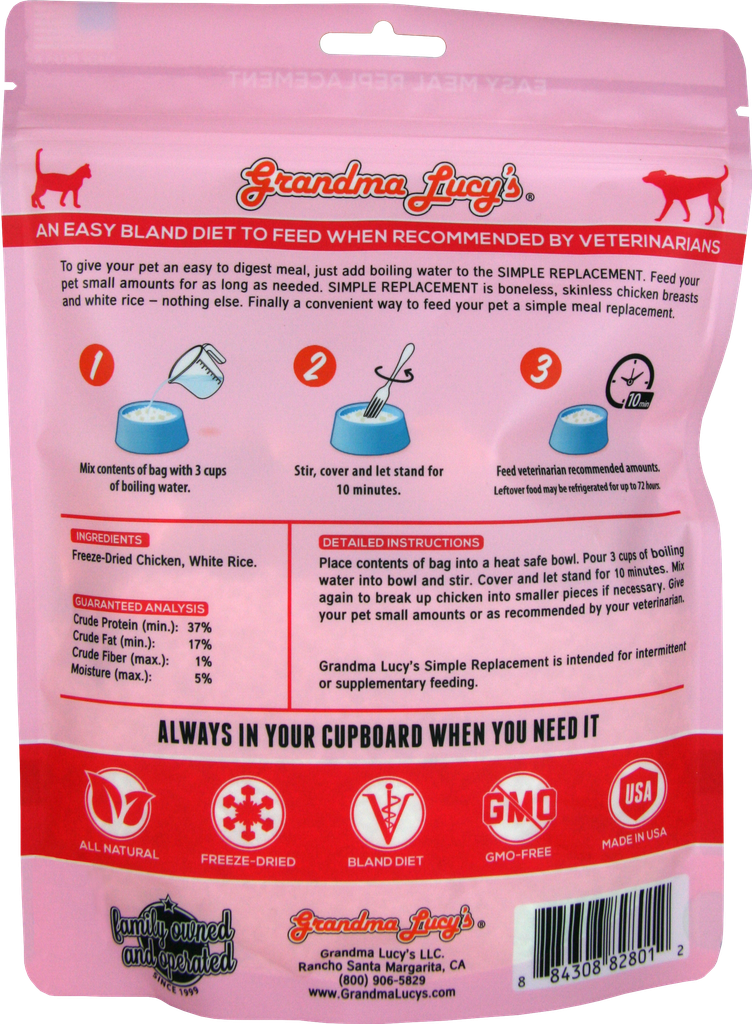 An image of Grandma Lucy’s – SIMPLE REPLACEMENT – Chicken & White Rice 7oz