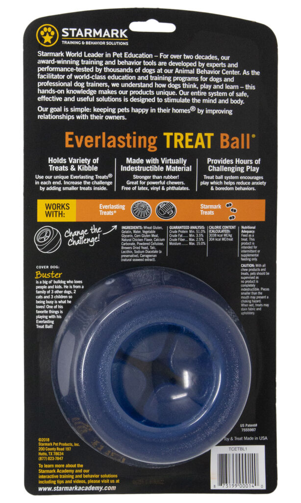 An image of Starmark Pet Products – Everlasting Treat Ball Large with Domed Everlasting Treat