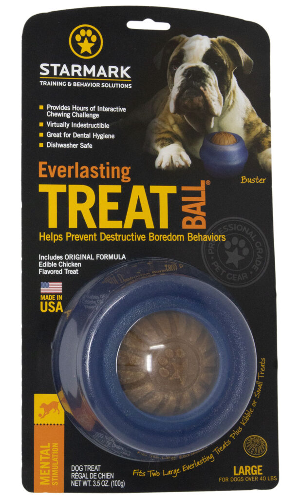 An image of Starmark Pet Products – Everlasting Treat Ball Large with Domed Everlasting Treat