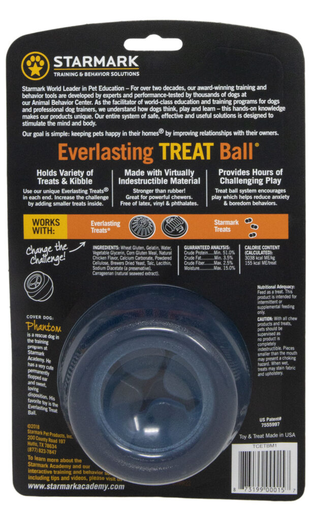 An image of Starmark Pet Products – Everlasting Treat Ball Medium with Domed Everlasting Treat