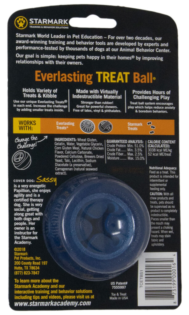 An image of Starmark Pet Products – Everlasting Treat Ball Small with Domed Everlasting Treat