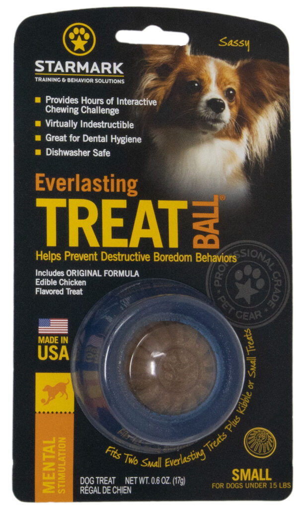 An image of Starmark Pet Products – Everlasting Treat Ball Small with Domed Everlasting Treat