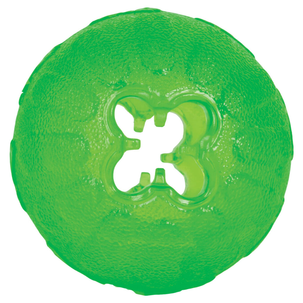 An image of Starmark Pet Products – Treat Dispensing Chew Ball Medium
