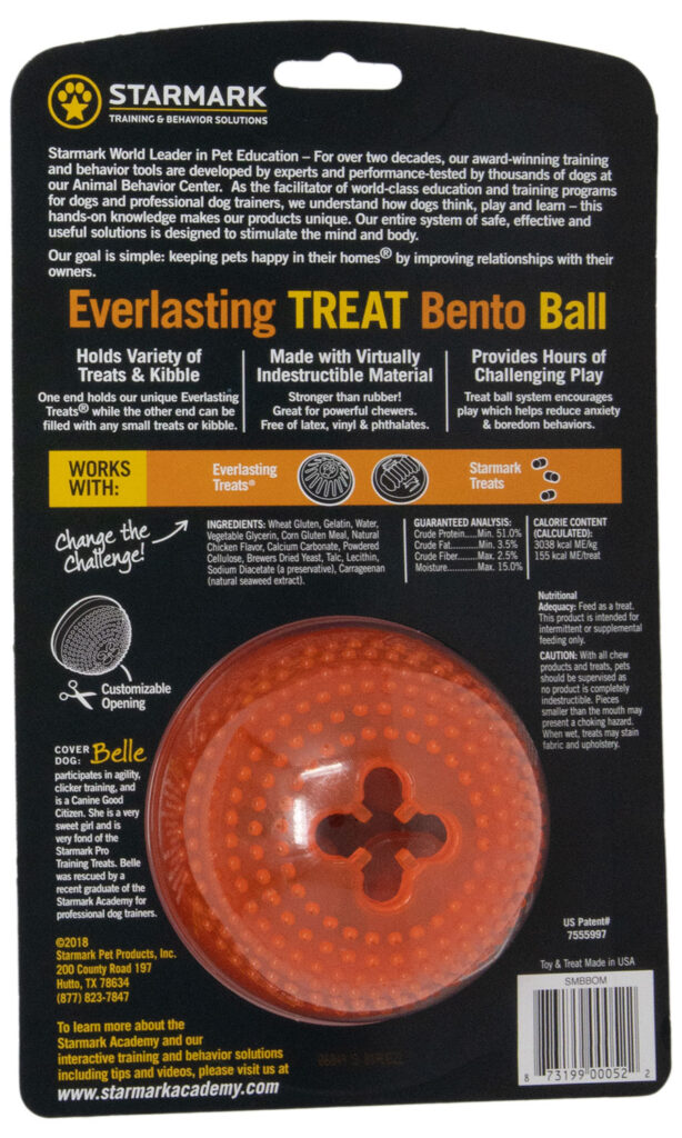 An image of Starmark Pet Products – Everlasting Bento Ball Medium with Domed Everlasting Treat