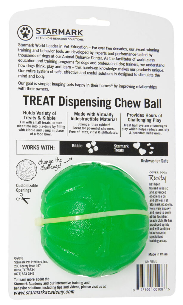 An image of Starmark Pet Products – Treat Dispensing Chew Ball Md/Lg