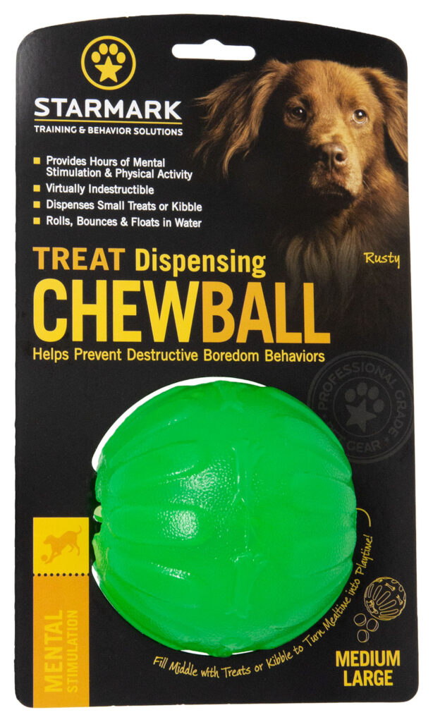 An image of Starmark Pet Products – Treat Dispensing Chew Ball Md/Lg