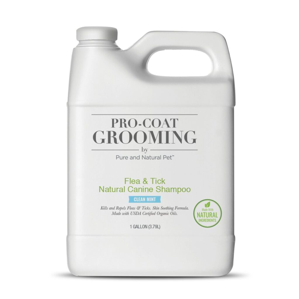 An image of Pure and Natural Pet® – Pro-Coat Flea & Tick Shampoo (Clean Mint) – 1 Gallon