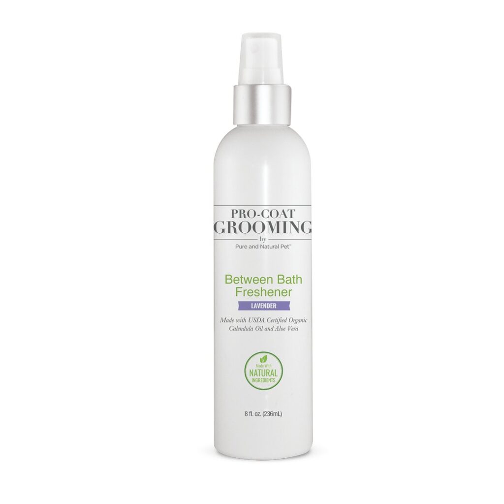An image of Pure and Natural Pet® – Pro-Coat Between Bath Freshener (Lavender) – 8 Oz