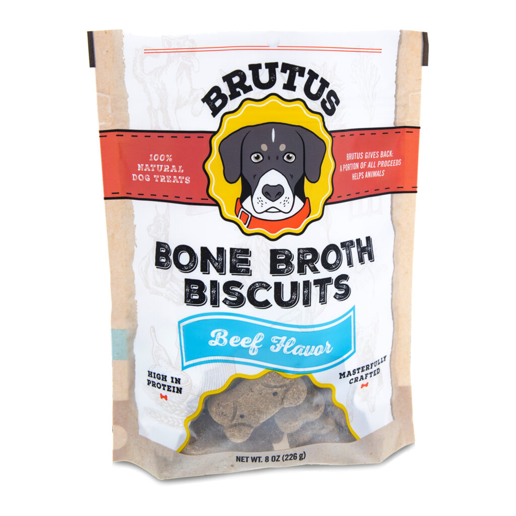 An image of Brutus Broth - Brutus Bone Broth Biscuits - Beef Flavor (Case of 6)