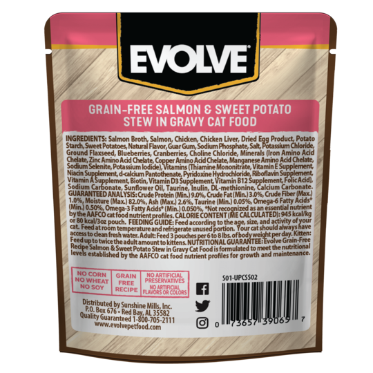 Evolve grain free top cat food