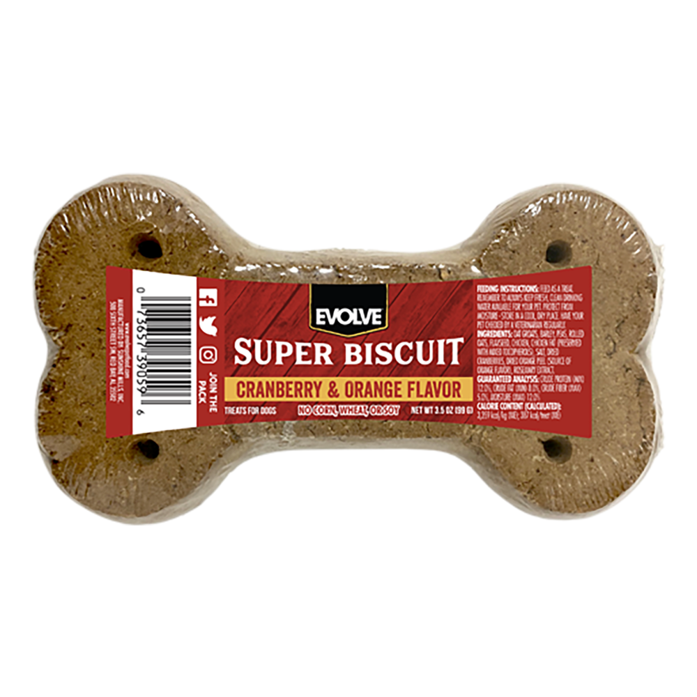 Sunshine Mills, Inc. Evolve Super Biscuit Cranberry and Orange Flavor