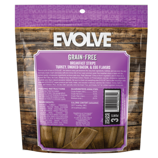 Sunshine Mills, Inc. Evolve GrainFree Turkey, Smoked Bacon, and Egg