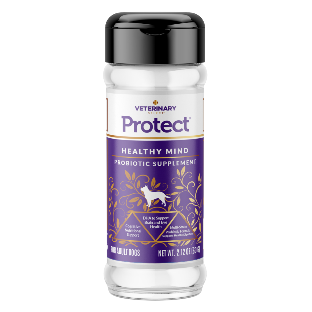 An image of Sunshine Mills, Inc. – Veterinary Select Protect Healthy Mind Probiotic Dog Supplement (12 units box) 2.12oz