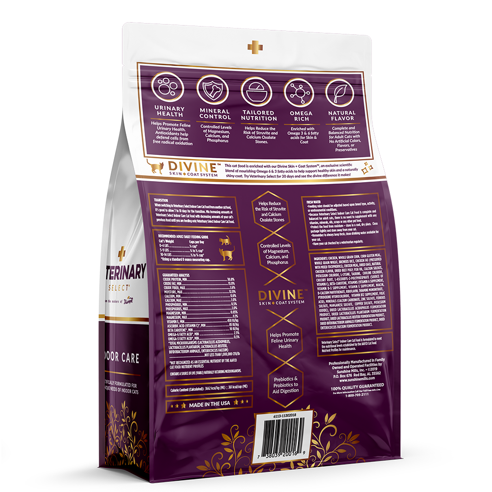 An image of Sunshine Mills, Inc. – Veterinary Select Indoor Care Dry Cat Food 4lb
