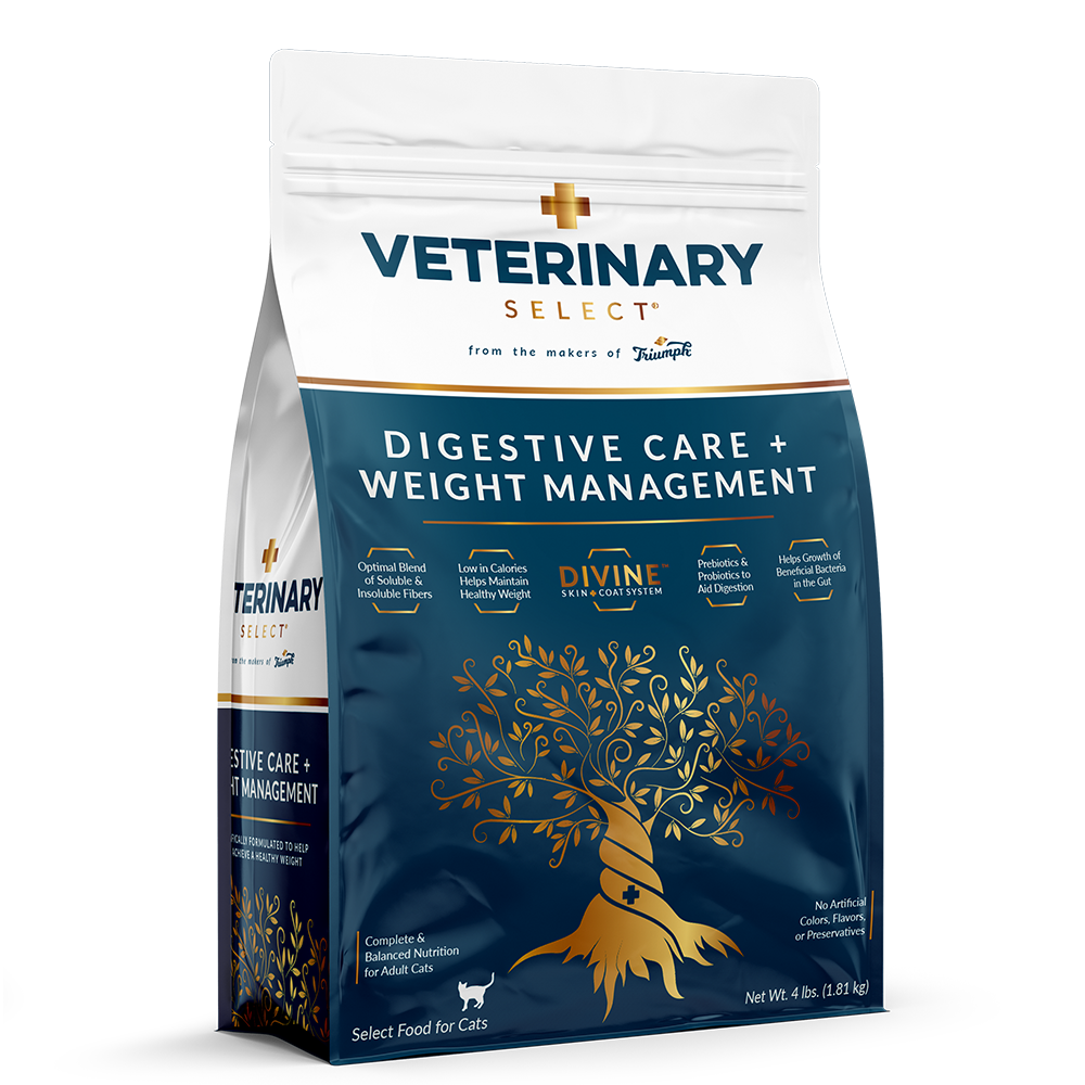 An image of Sunshine Mills, Inc. – Veterinary Select Digestive Care and Weight Management Dry Cat Food 4lb