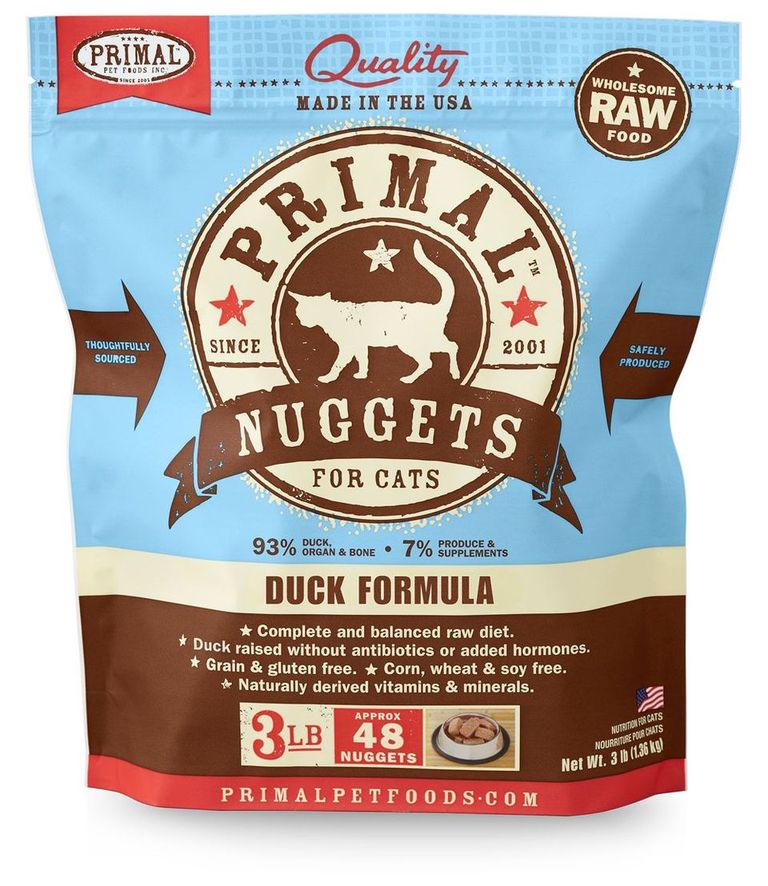 An image of Primal Pet Foods – 3lb Feline Duck Formula Nuggets