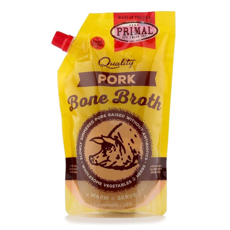 An image of Primal Pet Foods – 20oz Pork Bone Broth – Case Quantities Only