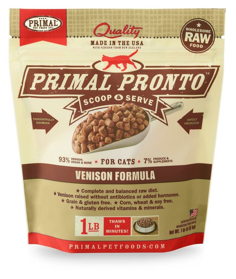 An image of Primal Pet Foods – 1lb Feline Venison Pronto Formula
