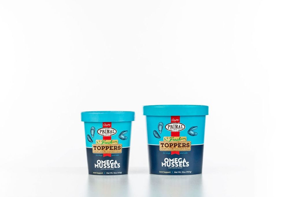 An image of Primal Pet Foods – 32oz Fresh Topper – Omega Mussels