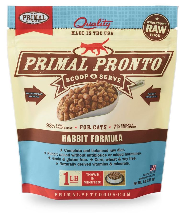 An image of Primal Pet Foods – 1lb Feline Rabbit Pronto Formula
