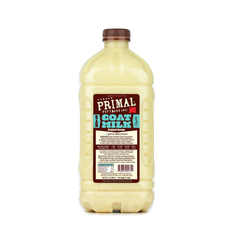 An image of Primal Pet Foods – 64oz Raw Goat Milk (Half Gallon)