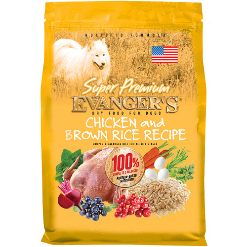 Evangers Pet Food Super Premium Chicken with Brown Rice Dry Dog Food