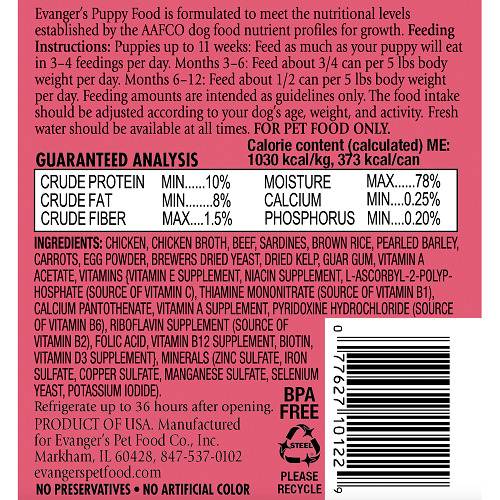 Evangers Pet Food Heritage Classic Puppy Food Pet Insight