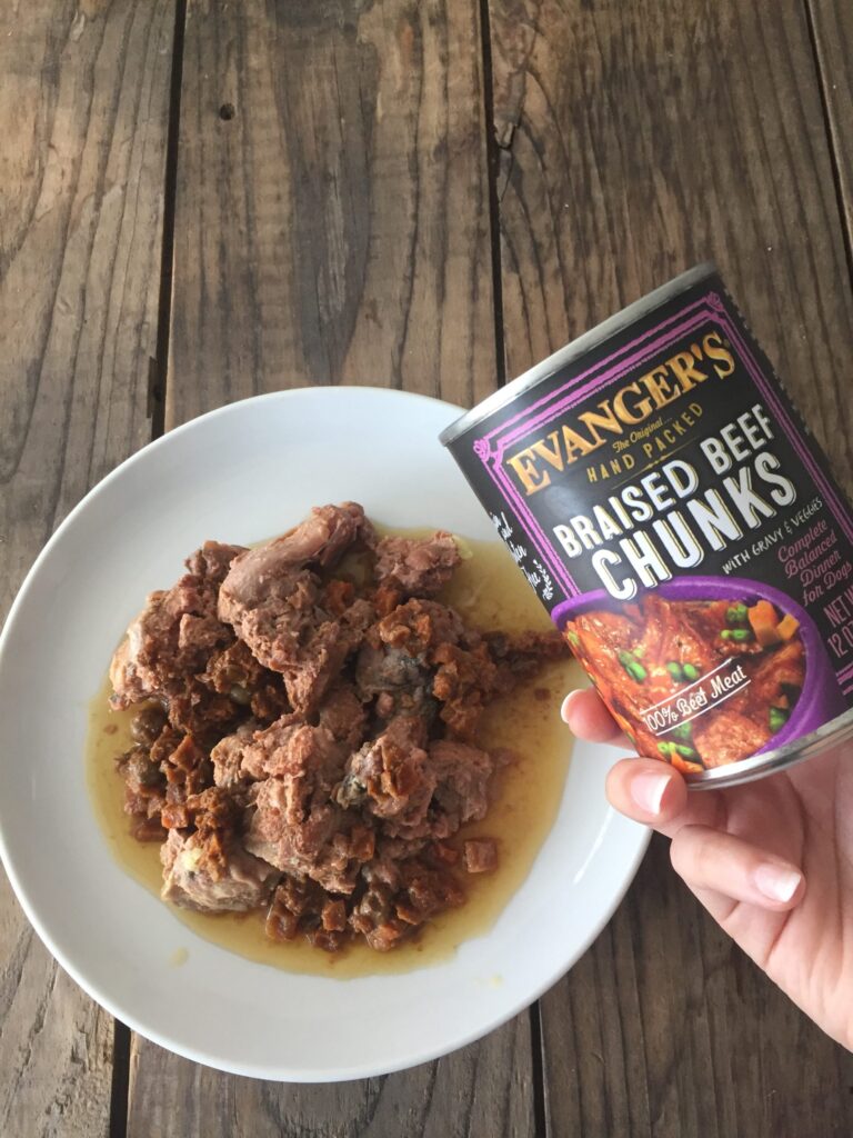 Evangers Pet Food Hand Packed Braised Beef Chunks with Gravy for