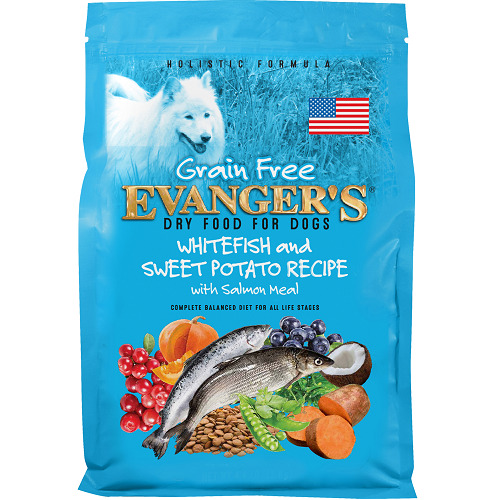 Evangers Pet Food GrainFree Whitefish & Sweet Potato with Venison