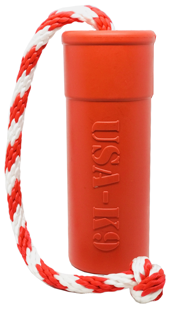 An image of SodaPup - True Dogs, LLC - USA-K9 Firecracker Training Dummy - Large - Red