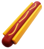 An image of SodaPup - True Dogs, LLC - SP Nylon Hot Dog - Red/Yellow