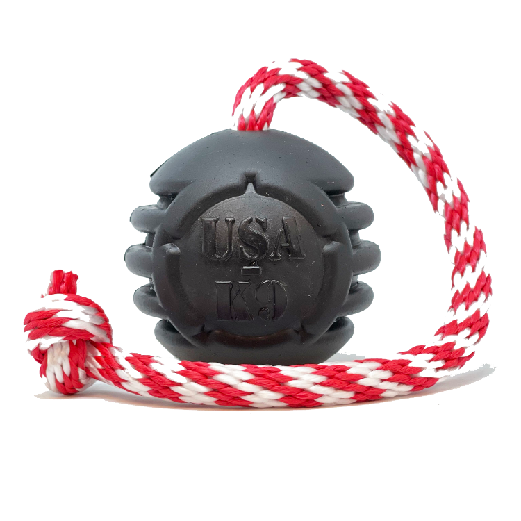 An image of SodaPup – True Dogs, LLC – USA-K9 Stars and Stripes Ultra-Durable Reward Toy – Black