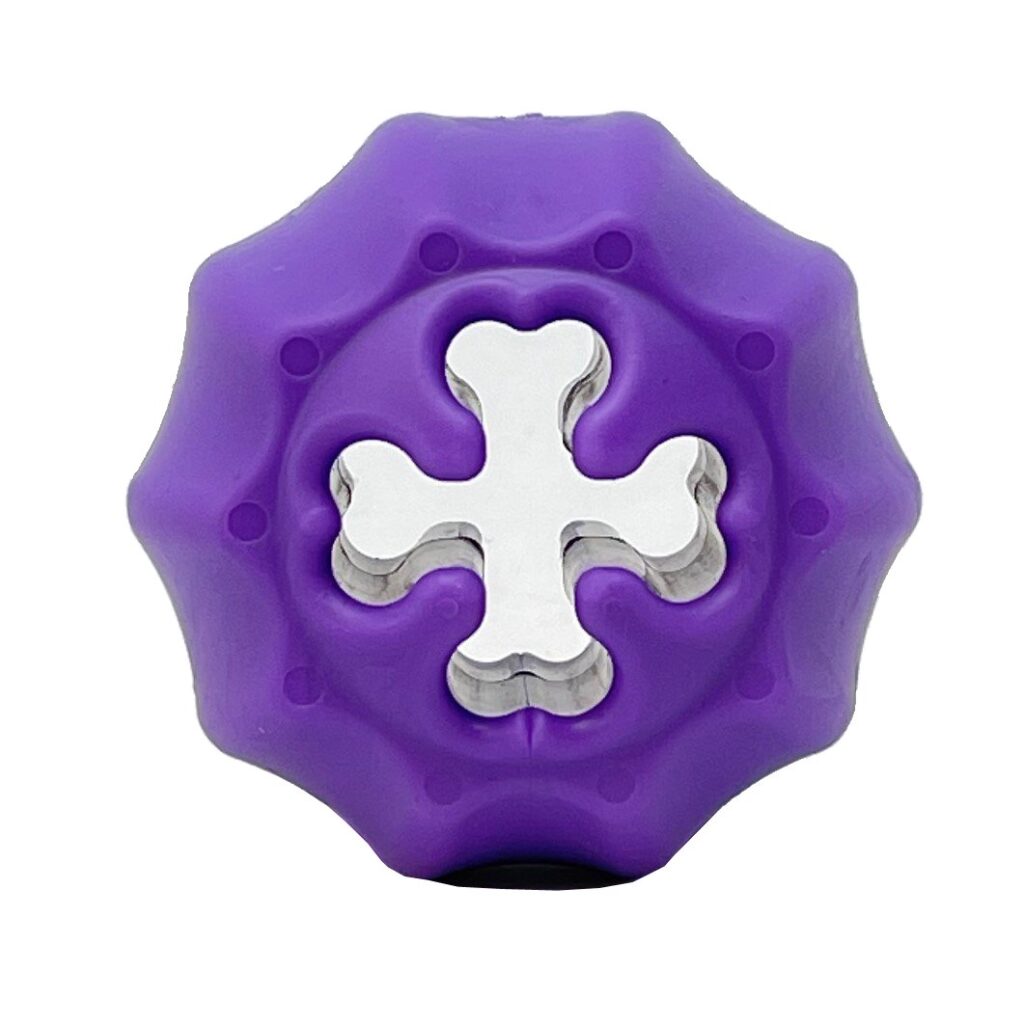 An image of SodaPup – True Dogs, LLC – MKB Cross Bones Treat Pocket – Purple