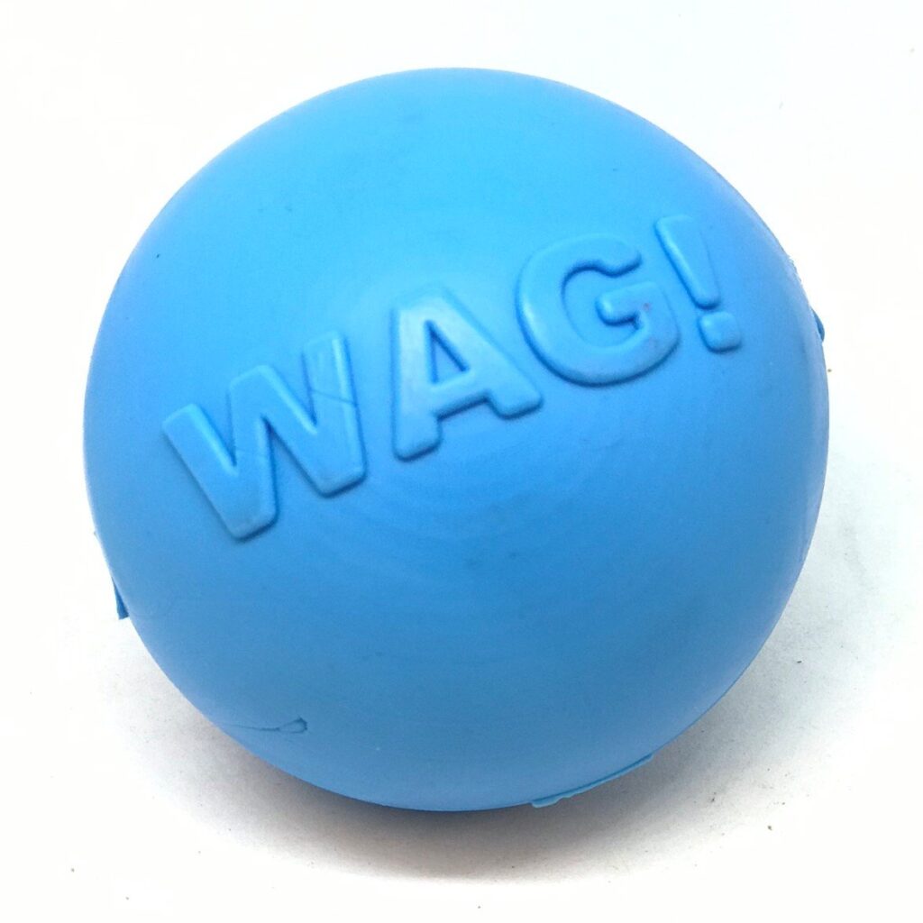 An image of SodaPup – True Dogs, LLC – SP TPE Wag Ball Large – Bright Blue