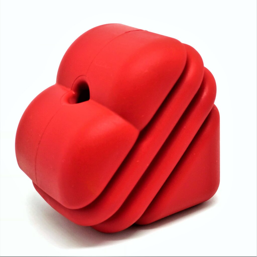 An image of SodaPup – True Dogs, LLC – MKB Heart on a String Ultra-Durable Reward Ball