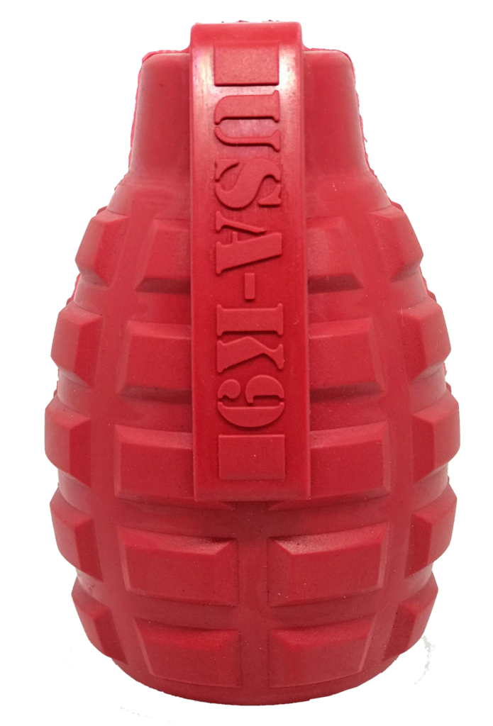An image of SodaPup – True Dogs, LLC – USA-K9 Grenade – Medium – Red