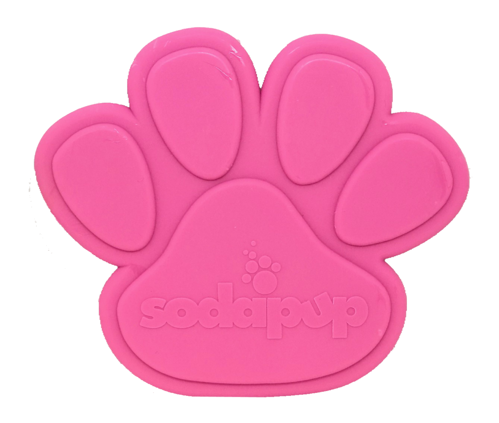 An image of SodaPup – True Dogs, LLC – SP Nylon Paw Print – Pink