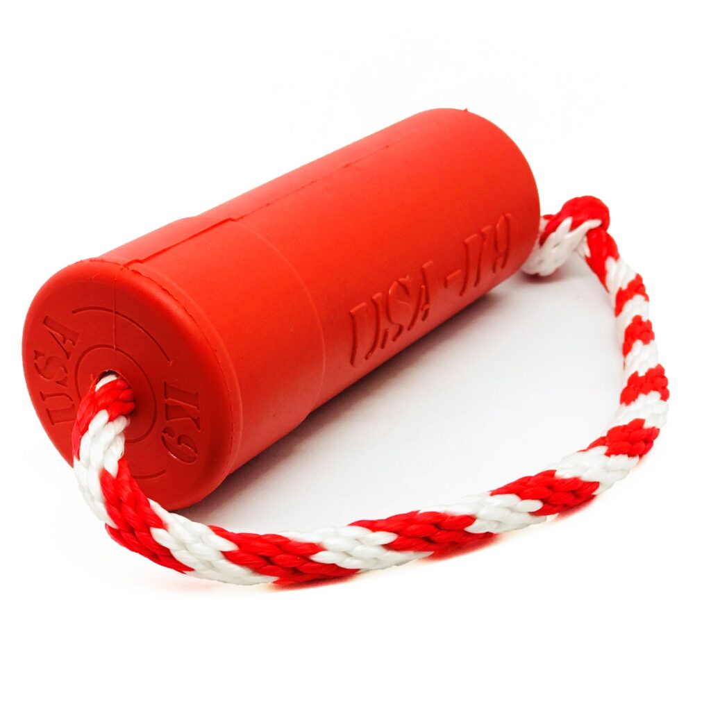 An image of SodaPup – True Dogs, LLC – USA-K9 Firecracker Training Dummy – Large – Red